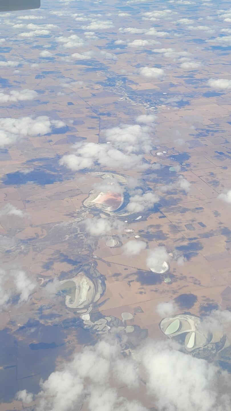 Our beautiful Western Australia, photos taken about half hour before landing.