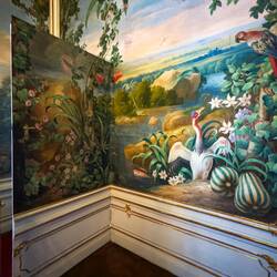 The Bergl Room ... decorated with trompe l'oeil murals commissioned by Maria Theresa ... Hofburg.