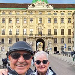 Photo op in what was one the Inner Castle Square — Hofburg, Vienna.