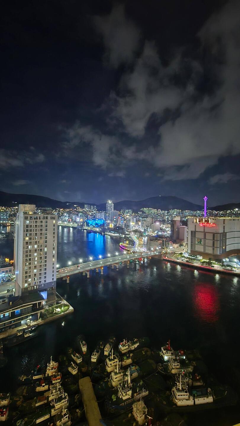 Blick aus dem Zimmer auf Busan