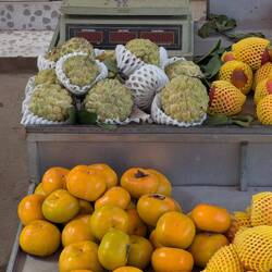 Custard apples and persimmon