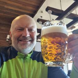 ...und das Finisher-Bier zu genießen