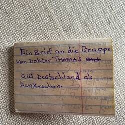 Nachricht an das deutsche Team