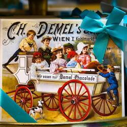 Box of chocolates to go ... we resisted the temptation ... Demel — Vienna, Austria.