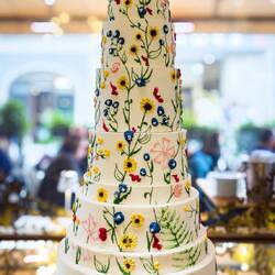 A fancy cake on display in the window ... Demel — Vienna, Austria.