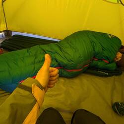 Aus dem warmen Schlafsack...Niemals!