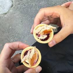 Aal mit Rote Bete und Ziegenkäse