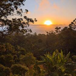 Sonnenuntergang aus unserer Unterkunft