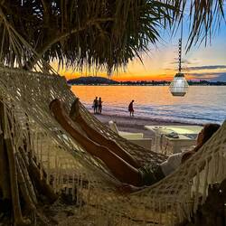 relaxing before dinner