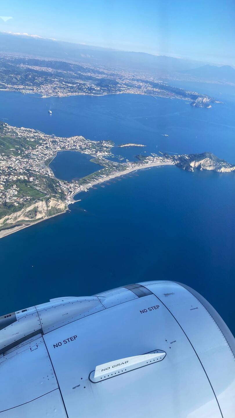 Anflug bei schönem Wetter