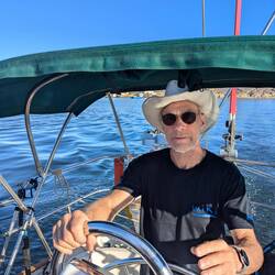 Donn at the helm