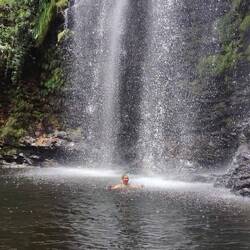 Farofa waterval, heen gefietst