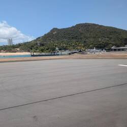 There's a boat dock to the airport