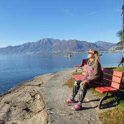 Ciao .... letzter Blick und letzter Sitz auf der Bank am Lago