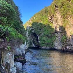 Der Storms River hat eine tiefe Schlucht gegraben