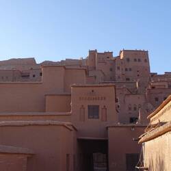 Die Lehmhäuser von Nahem