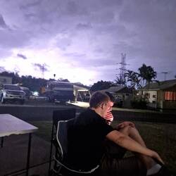 Am Abend gab es ein schweres Gewitter mit heftigem Regen
