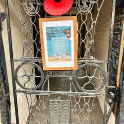 Old singer sewing machine desk revamped