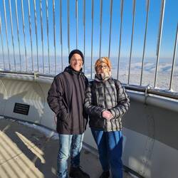 Martin and Sylvie sharing a moment