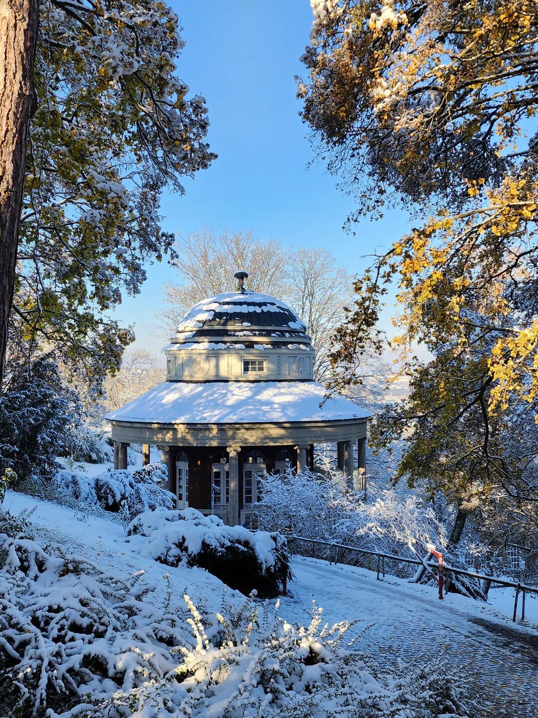 Rococo style tea house pavilion Weissenburgpark Stuttgart