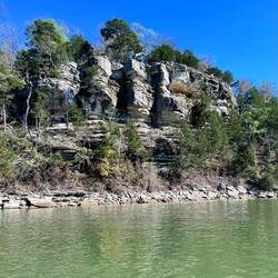 Ladies Bluff. Planned to hike it but entrance to bay was too shallow
