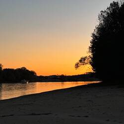 One other boat behind this island at anchor