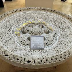 Miniature model made of gypsum of the dome of the Palace of Hiskam bin AbdulmaKk
