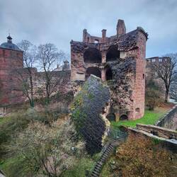 The Heidelberg Castle Powder Turret, split by an explosion