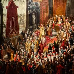 Knighting ceremony following the coronation of Joseph II in Frankfurt/Main in 1764 — Vienna.