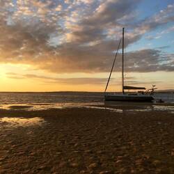 It's fun to walk off the boat