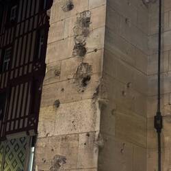 Damage to the facade from WW2