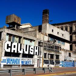 Decayed buildings. Old town, near the harbour.