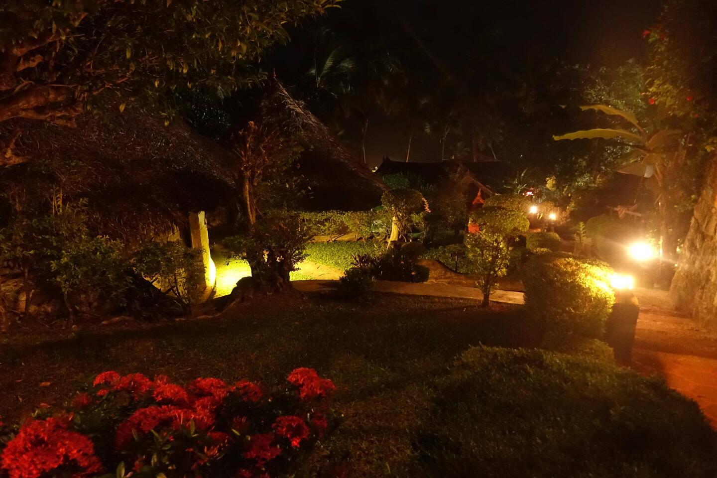 Weg zum Strand bei Nacht