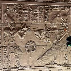 Isis expanding her protective wings