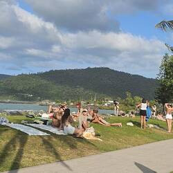 People enjoying the park
