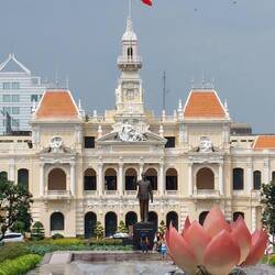 Ho Chi Minh City Hall (aka The People's Committee Building) viewed from Nguyen Hue Boulevard