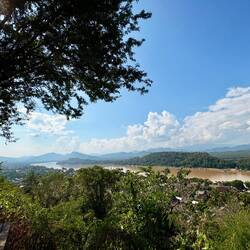 Blick von oben auf den Mekong