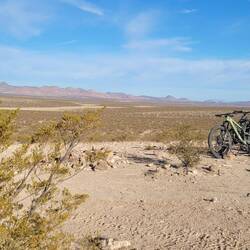 Biked up to the Organ Mountains before reaching the climbing area