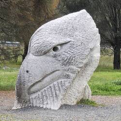 There were a number of sculptures in the park