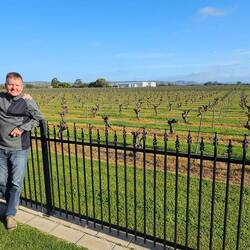 After an educational (ie. long) speech on wine, we were released so we could get a picture.