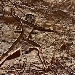 Ramses II in battle with Nubians