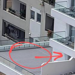 It connected to a room on the second floor and went all the way around to the front. It was huge