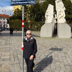 Sending a hello to Thomas from the square named for his father, who was Mayor of Vienna for 10 years