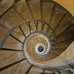 We walked up and down these stairs at least 4 times a day.