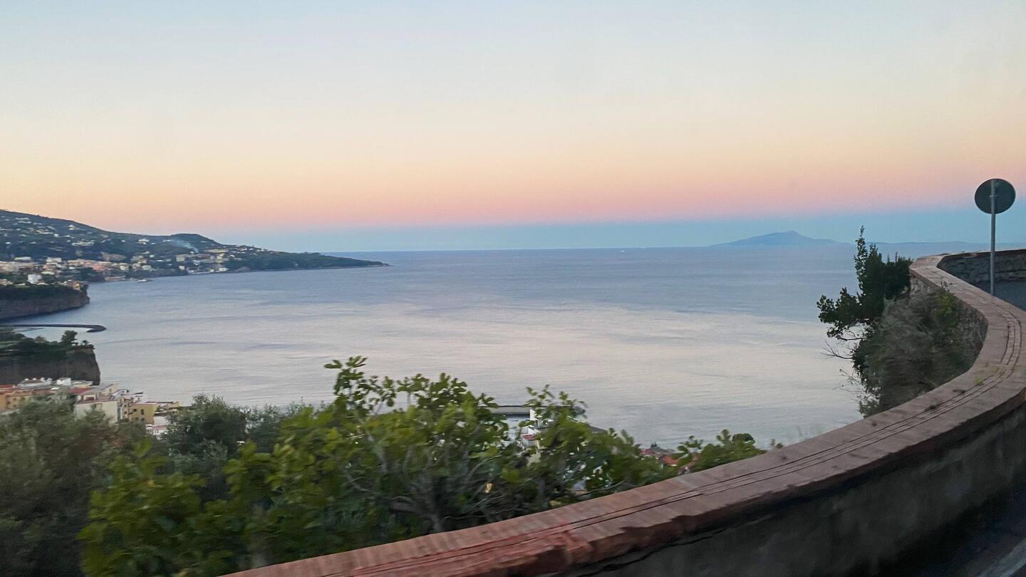 Letzter Blick auf den Golf von Neapel und Capri