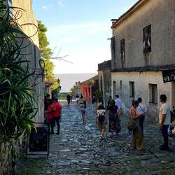 On the narrow streets of Colonia del Sacramento.