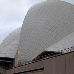 The tiles covering the Opera house are ceramic