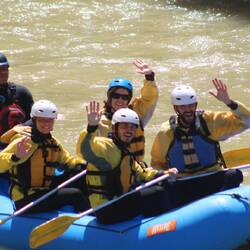Saludando desde la barca