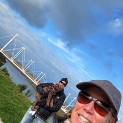 Sun came out! Walking bridge