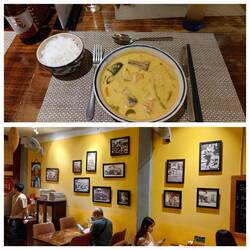 Home Saigon Restaurant; fish curry / restaurant decor